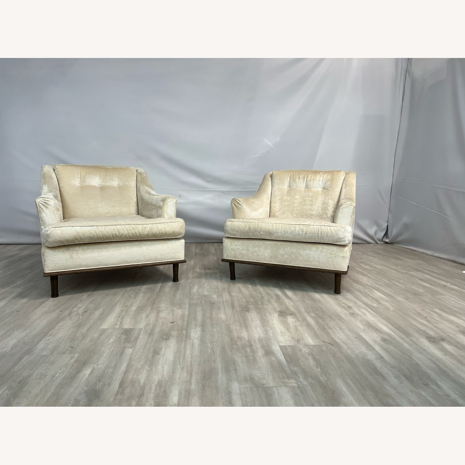 Two Mid Century Mr. & Mrs. Club Lounge Chairs - image-1