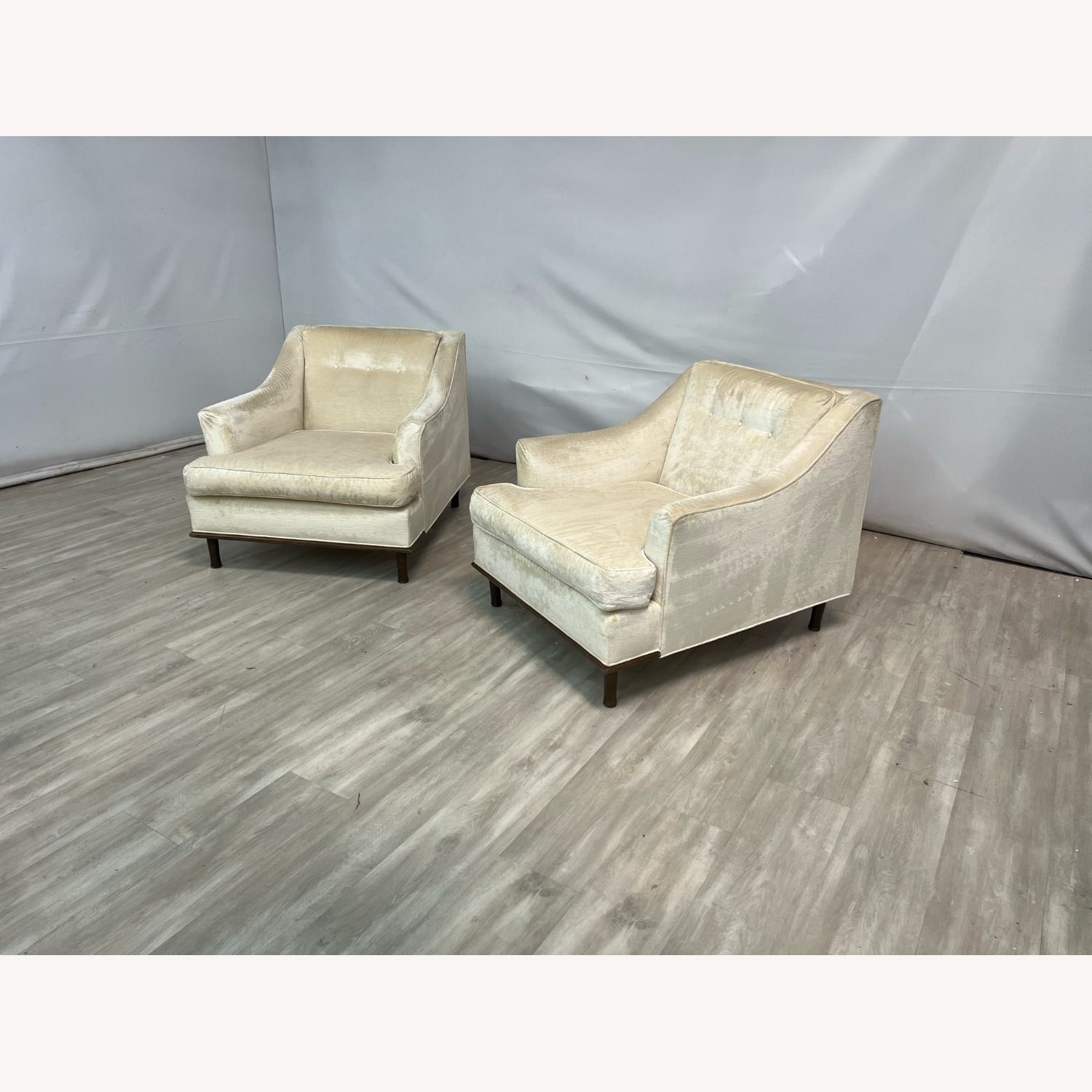 Two Mid Century Mr. & Mrs. Club Lounge Chairs - image-3