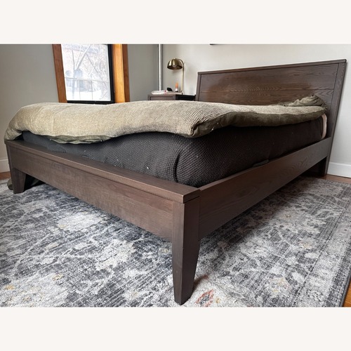 Used Room & Board Calvin Wood Queen Bed for sale on AptDeco