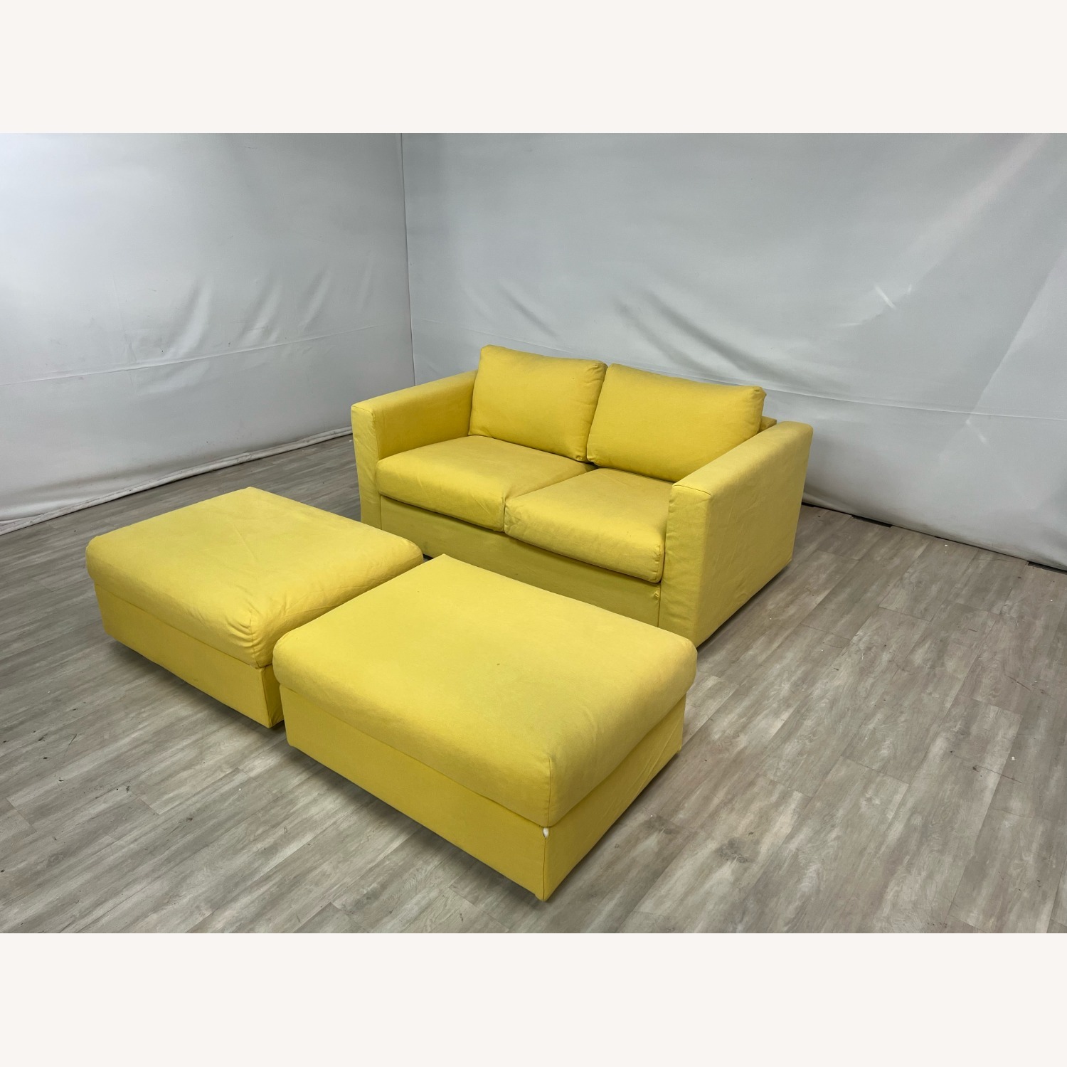 IKEA Vimle Yellow Sofa with Ottoman Storage - image-7