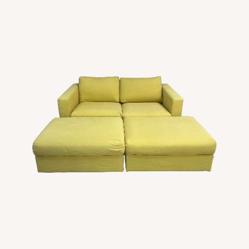 Used IKEA Vimle Yellow Sofa with Ottoman Storage for sale on AptDeco
