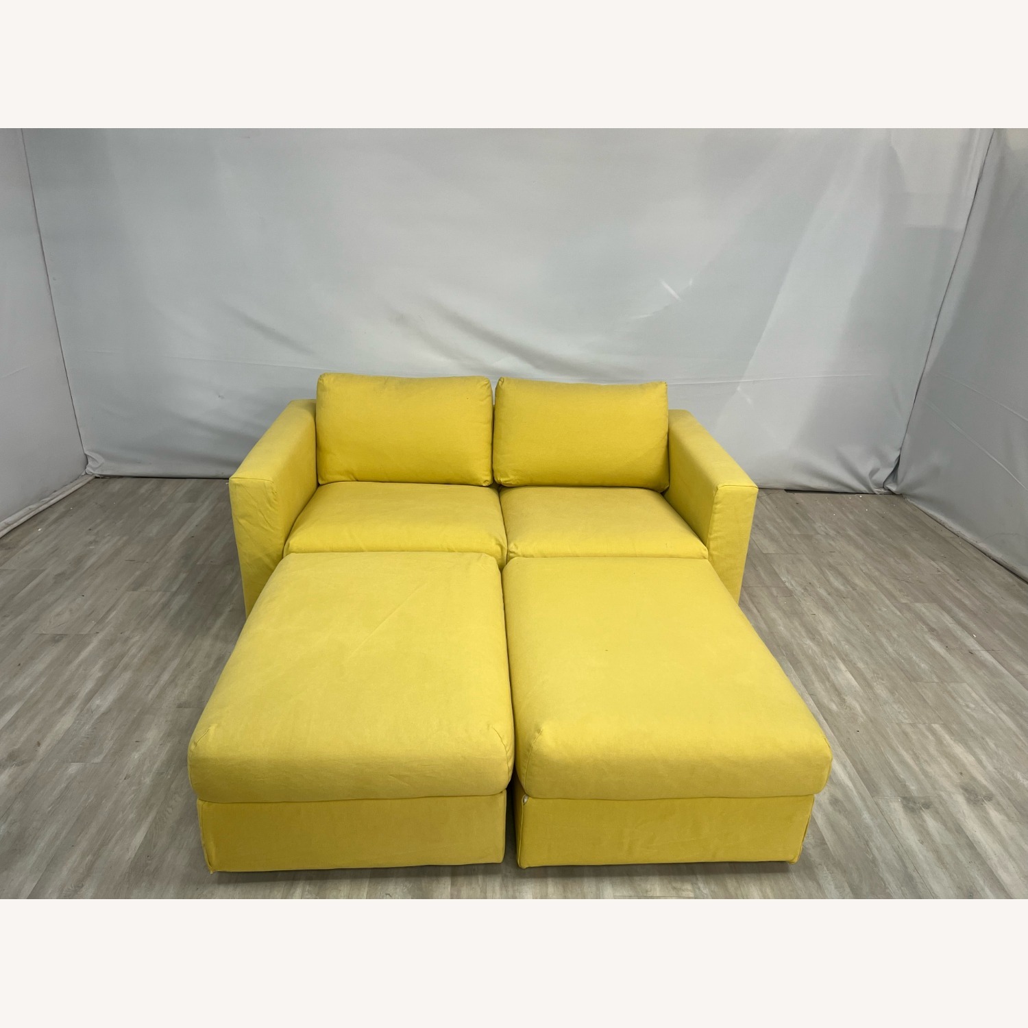 IKEA Vimle Yellow Sofa with Ottoman Storage - image-5