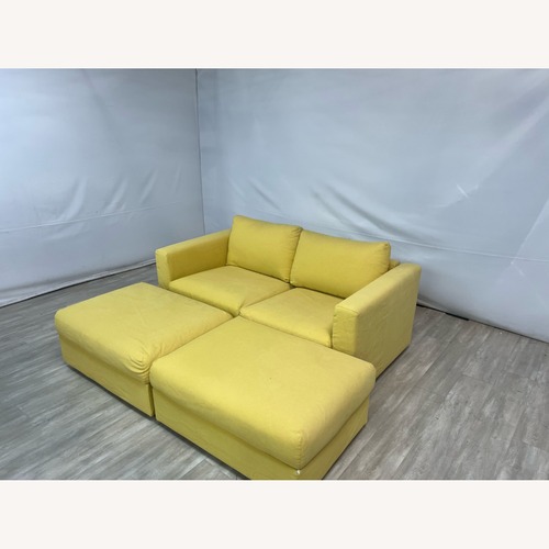 Used IKEA Vimle Yellow Sofa with Ottoman Storage for sale on AptDeco