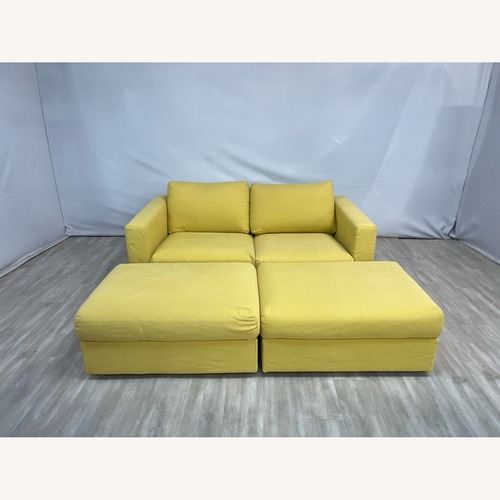 Used IKEA Vimle Yellow Sofa with Ottoman Storage for sale on AptDeco