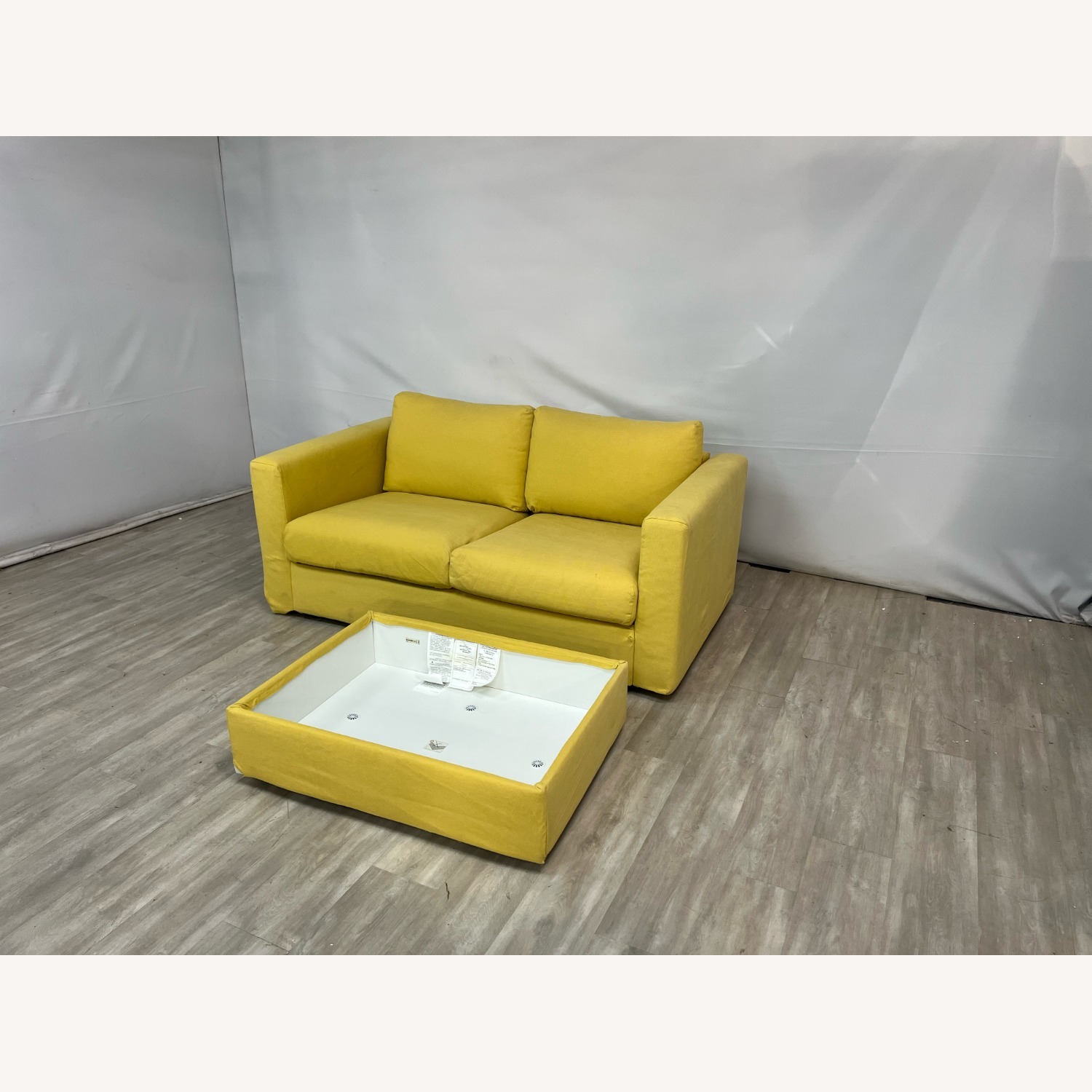 IKEA Vimle Yellow Sofa with Ottoman Storage - image-13