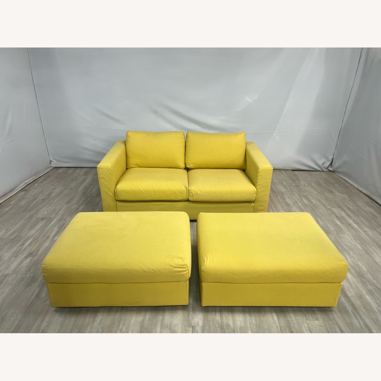 IKEA Vimle Yellow Sofa with Ottoman Storage - image-6