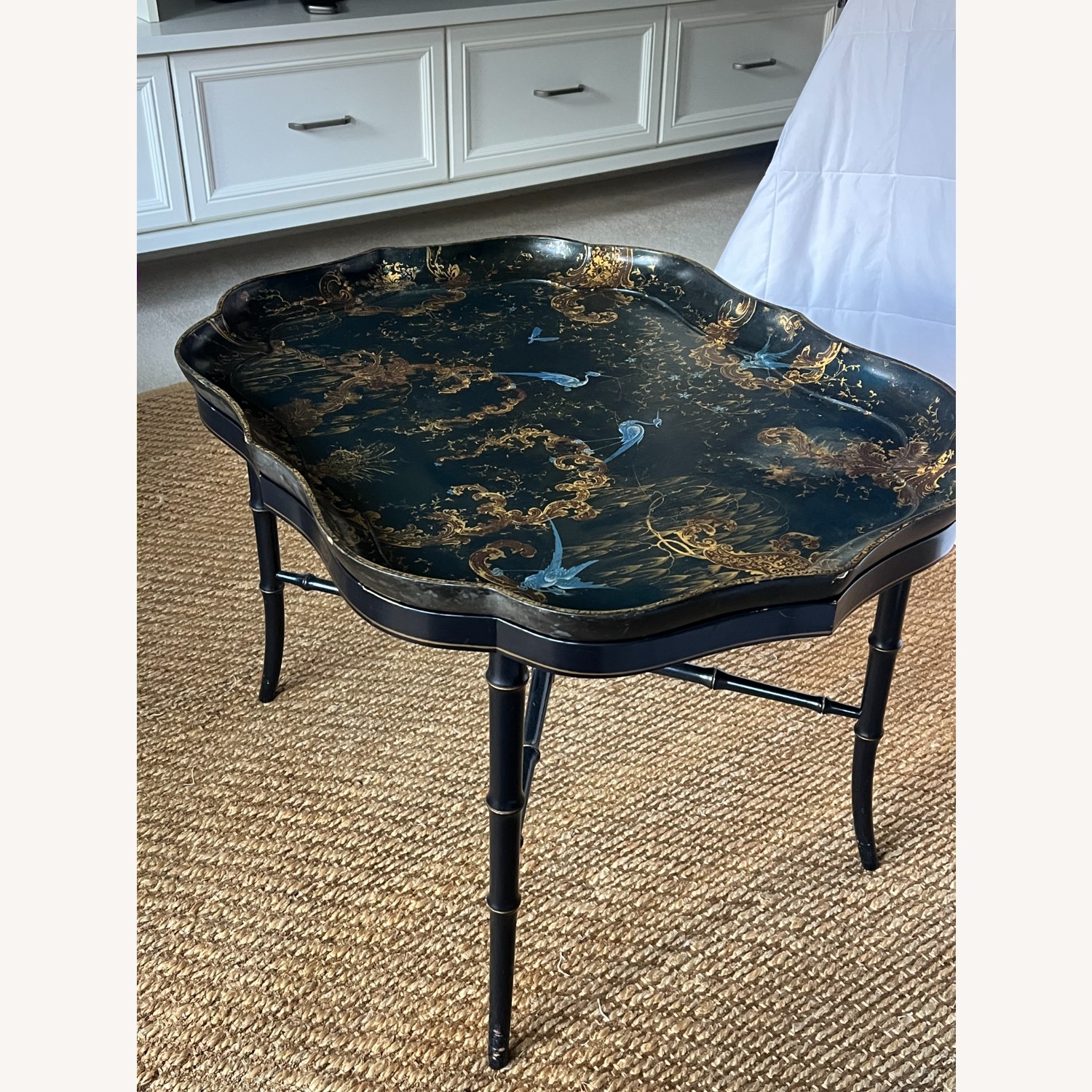 Antique Papier Mache Tray Table - image-2