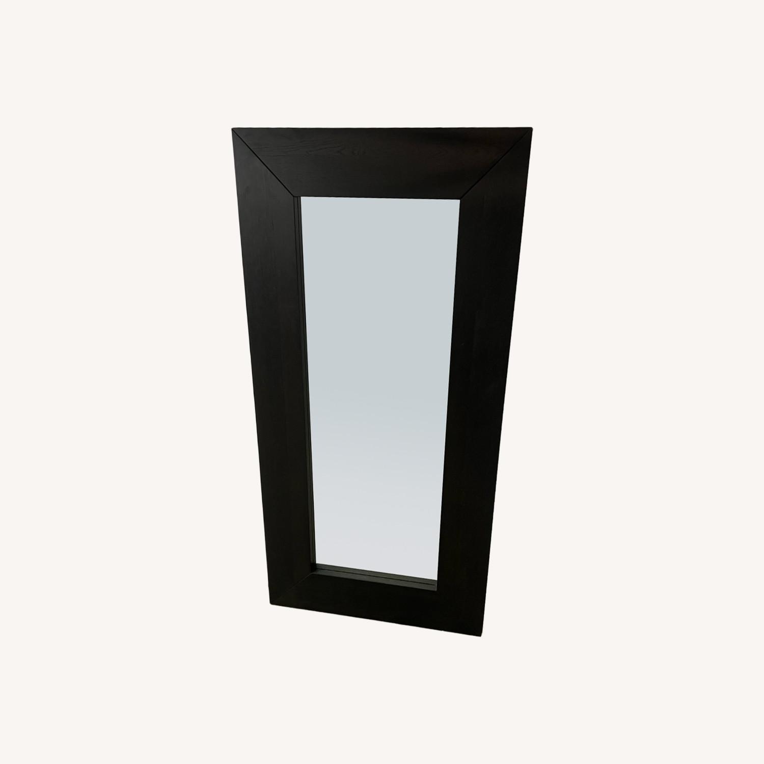 CB2 Black Wood Floor Mirror - image-0