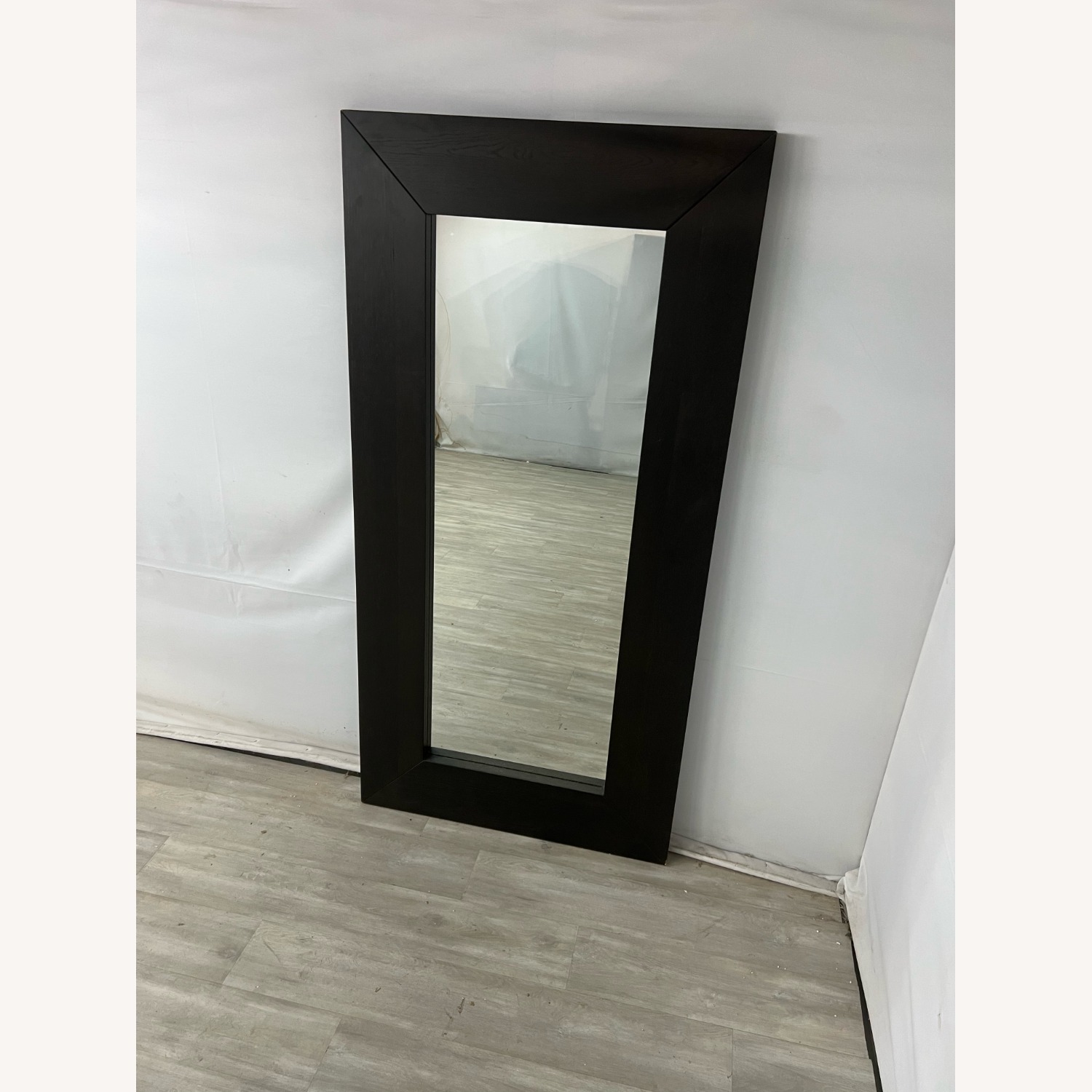 CB2 Black Wood Floor Mirror - image-5