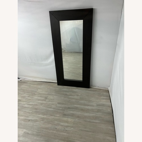 Used CB2 Black Wood Floor Mirror for sale on AptDeco