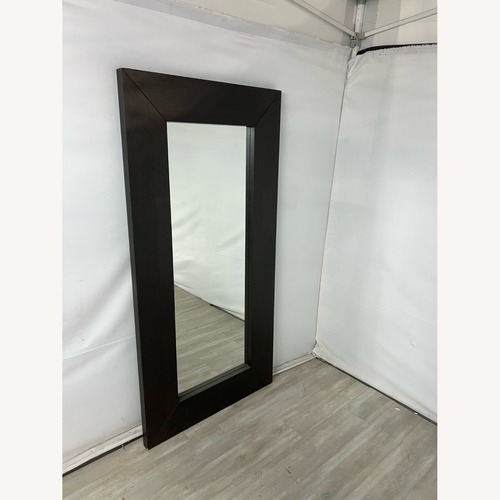 Used CB2 Black Wood Floor Mirror for sale on AptDeco