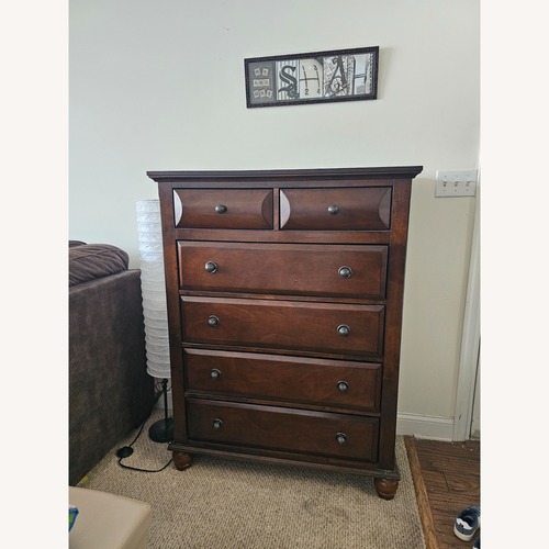 Used Raymour & Flanigan Dark Brown Chest for sale on AptDeco