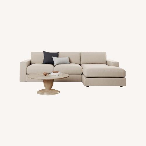 Used West Elm Urban Natural Linen 3+ Piece Sectional for sale on AptDeco