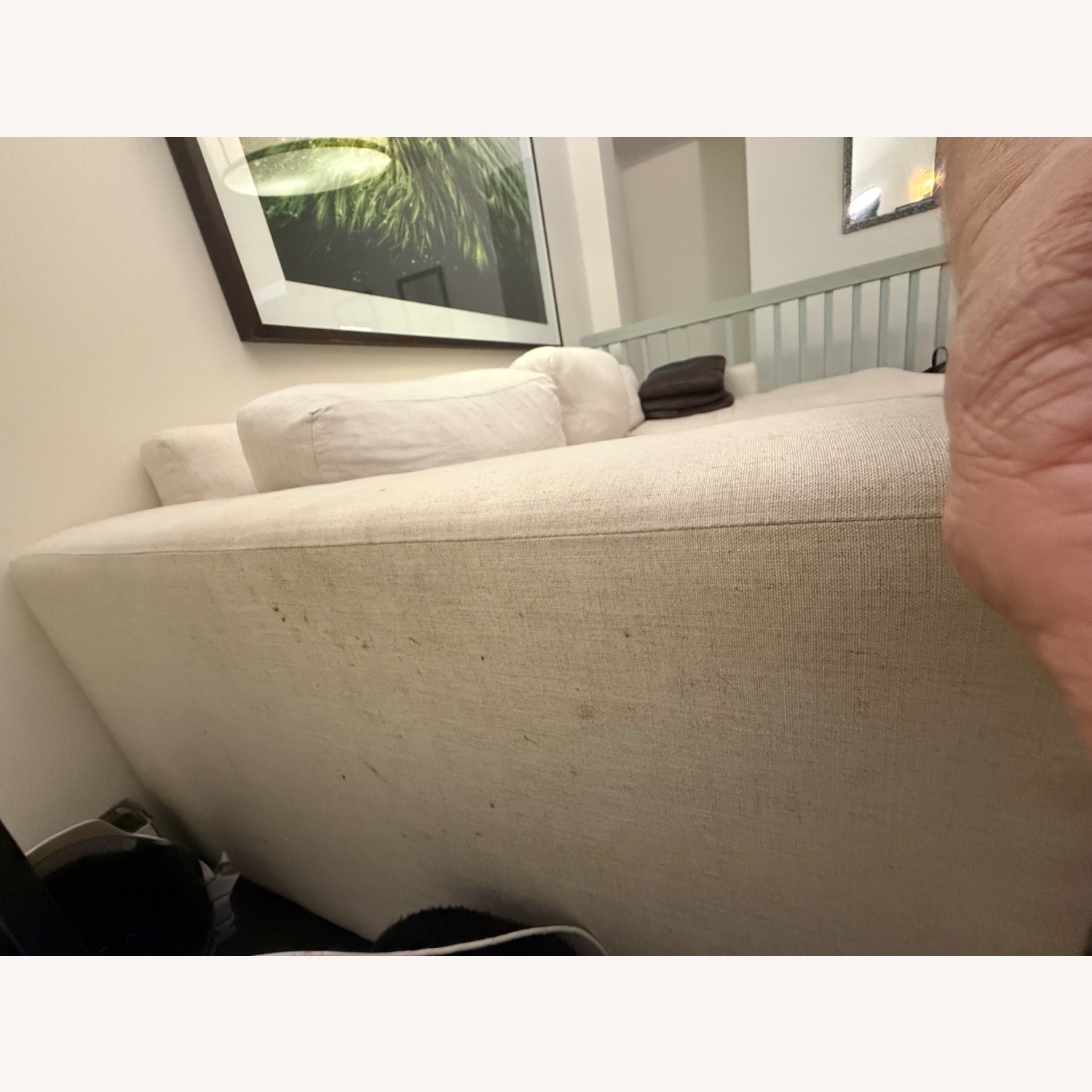 West Elm Urban Natural Linen 3+ Piece Sectional - image-4