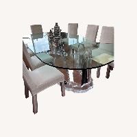 Transparent Glass Dining Table