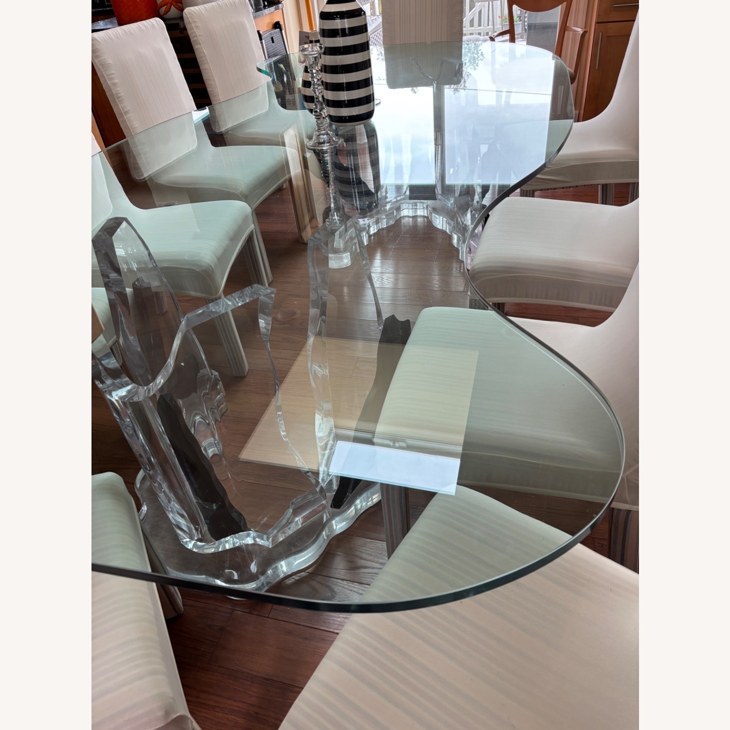 Transparent Glass Dining Table - image-2
