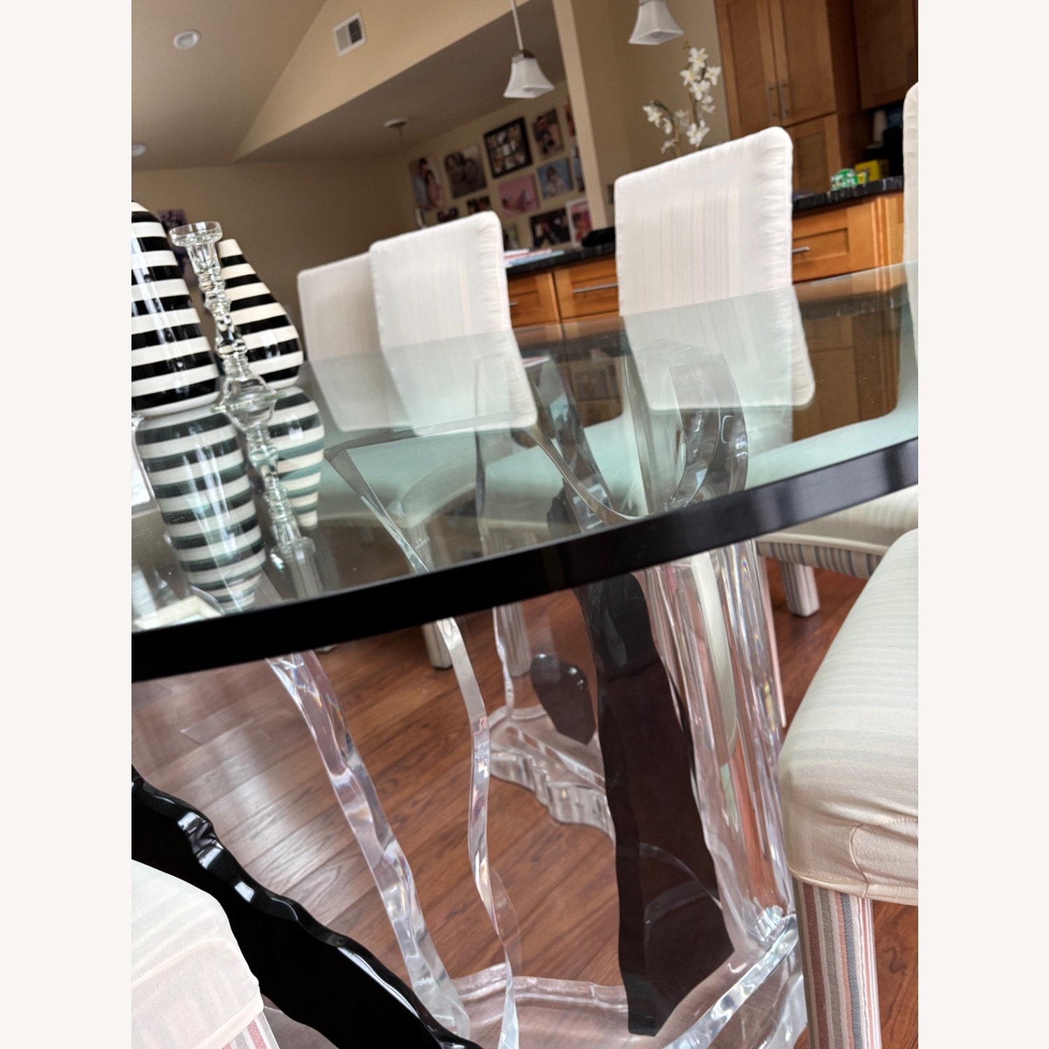 Transparent Glass Dining Table - image-7