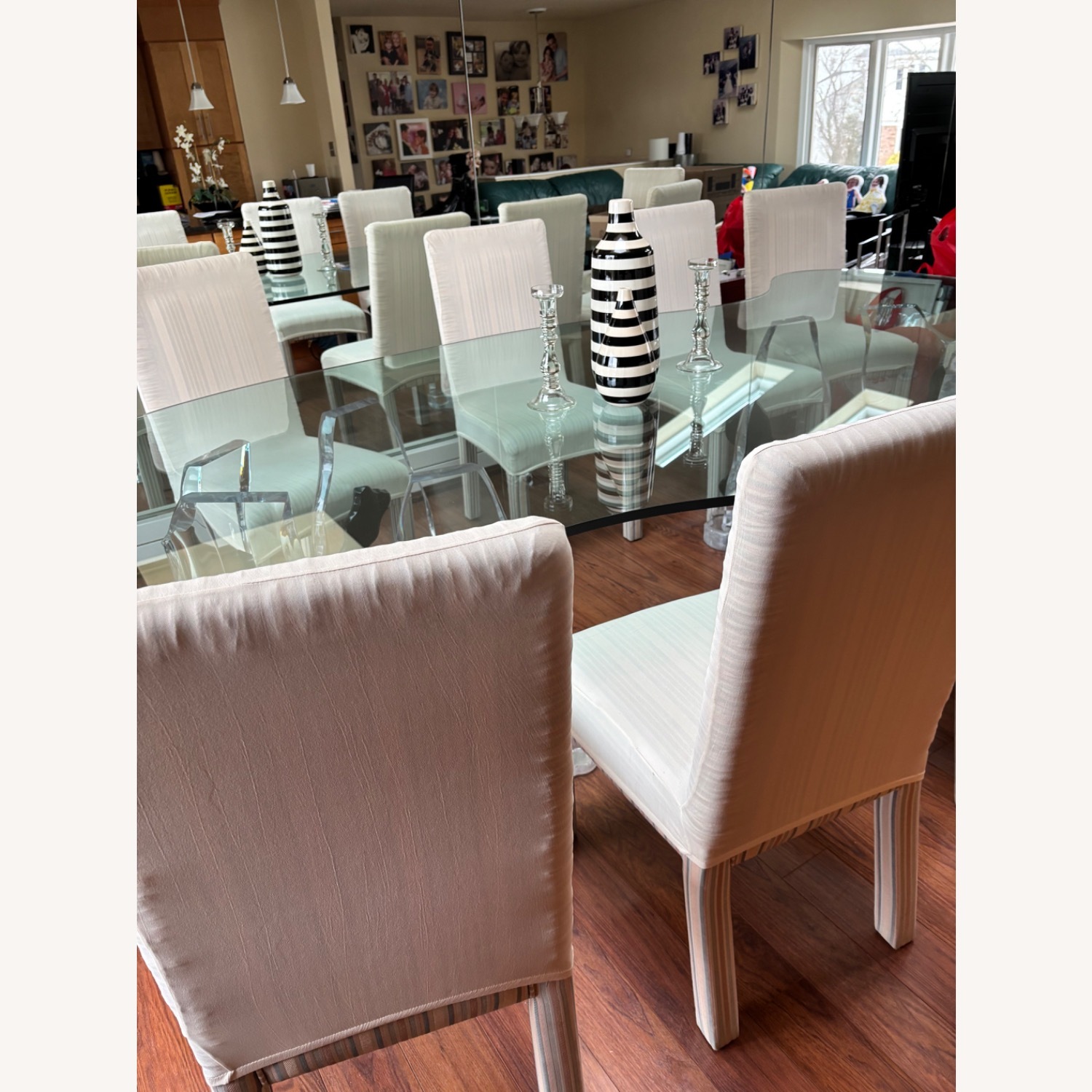 Transparent Glass Dining Table - image-4