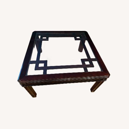 Used Century Furniture Dark Brown Wood Coffee Table for sale on AptDeco