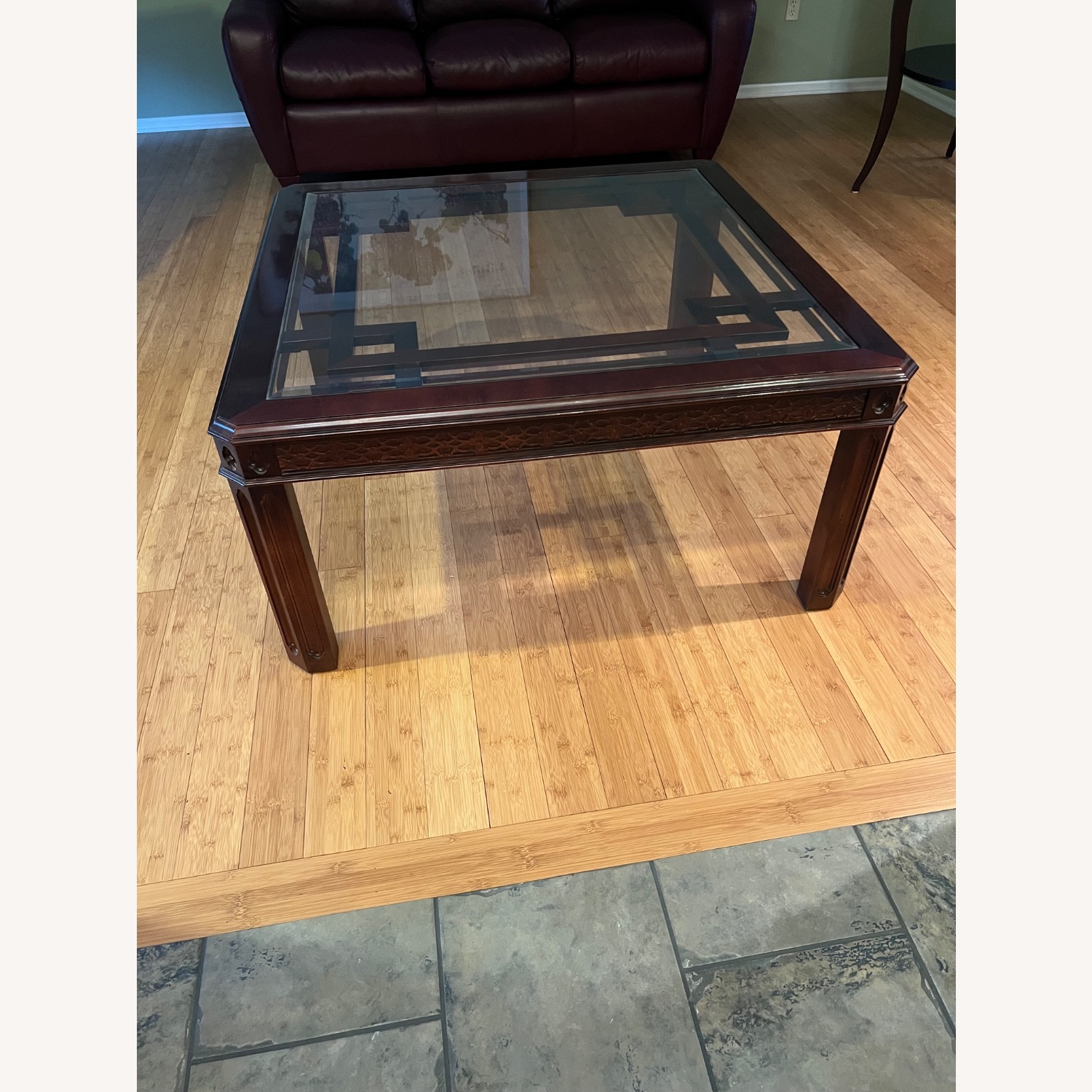 Century Furniture Dark Brown Wood Coffee Table - image-2
