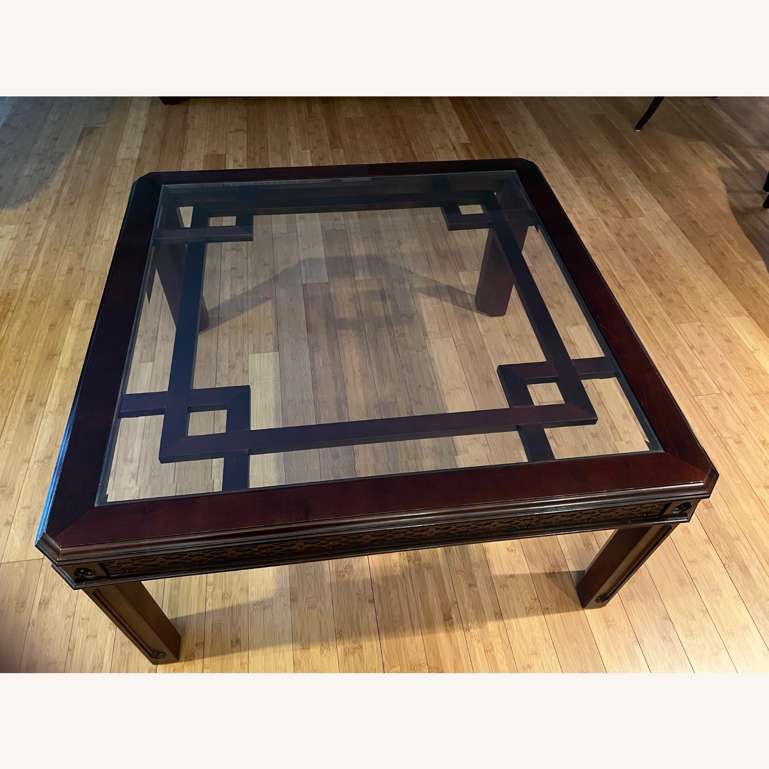 Century Furniture Dark Brown Wood Coffee Table - image-1