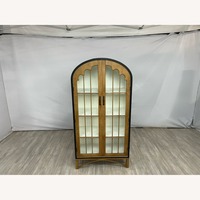 17 Stories Modern Solid Wood Glass China Cabinet