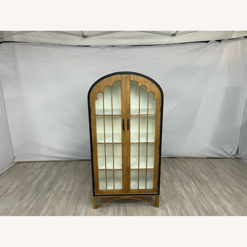 Used 17 Stories Modern Solid Wood Glass China Cabinet for sale on AptDeco