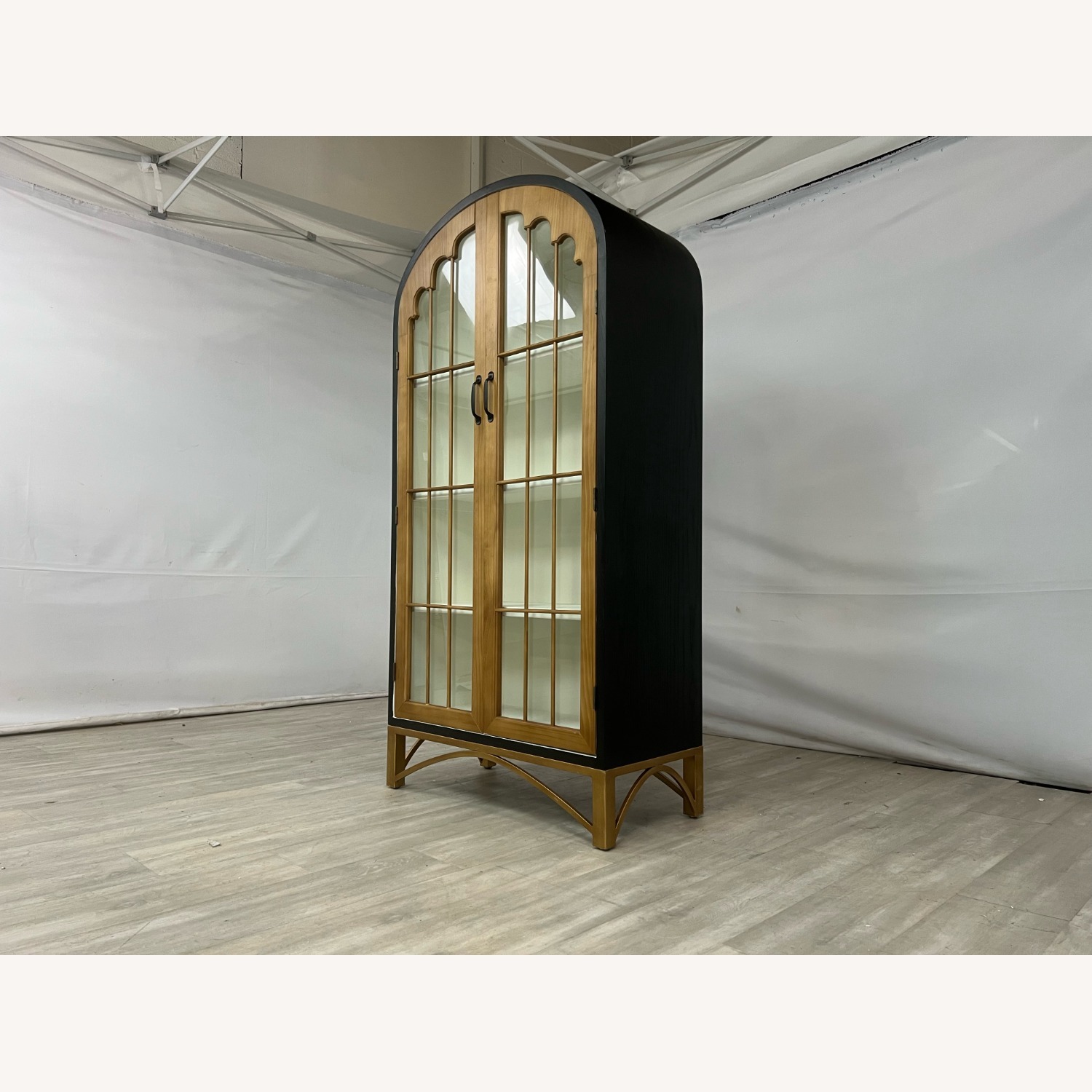 17 Stories Modern Solid Wood Glass China Cabinet - image-3