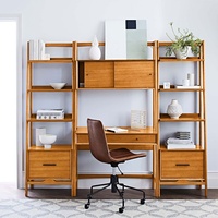 West Elm Mid-Century Wall Desk + 2 Narrow Shelves