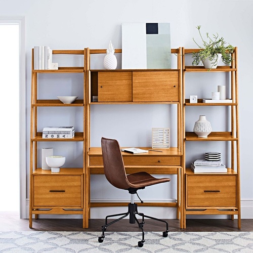 Used West Elm Mid-Century Wall Desk + 2 Narrow Shelves for sale on AptDeco