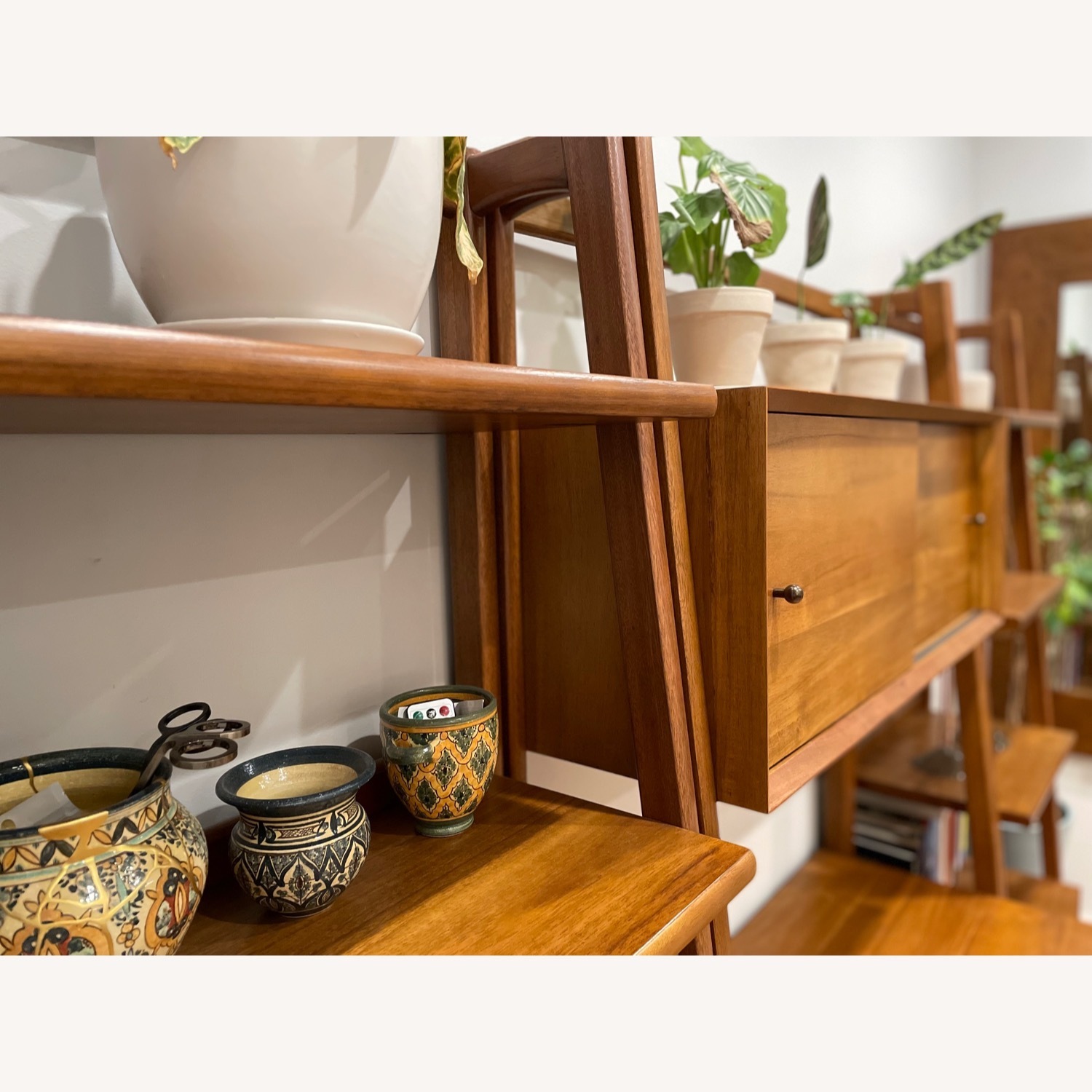 West Elm Mid-Century Wall Desk + 2 Narrow Shelves - image-4