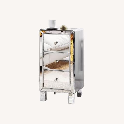 Used Mirrored Glass Nightstand  for sale on AptDeco