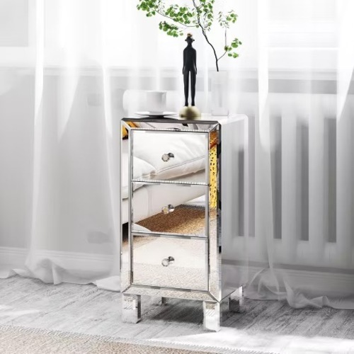 Used Mirrored Glass Nightstand  for sale on AptDeco