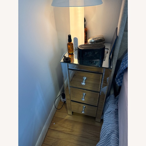 Used Mirrored Glass Nightstand  for sale on AptDeco