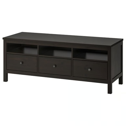 Used IKEA Hemnes Dark Brown Wood Media Storage for sale on AptDeco