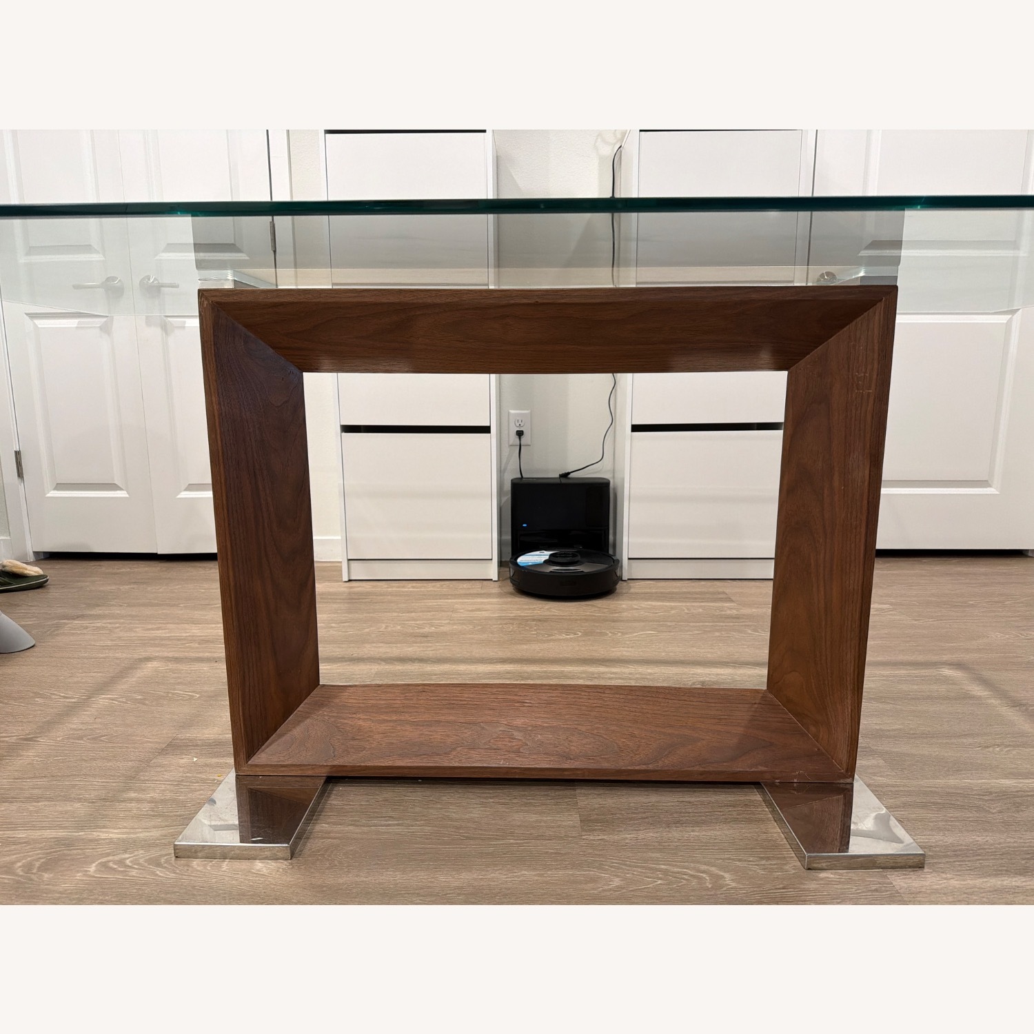 Light Brown Glass Dining Table - image-2