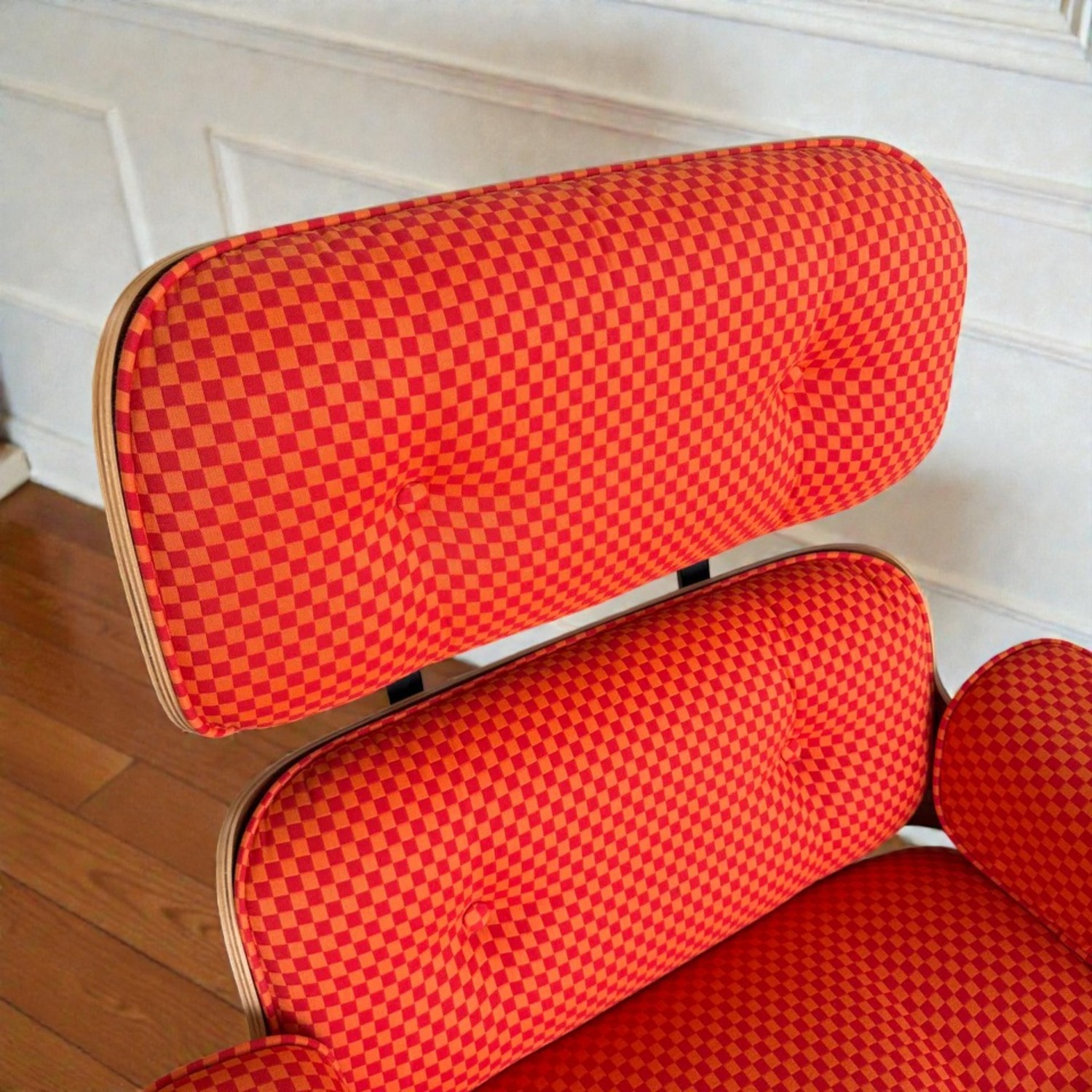 Herman Miller Eames Red Fabric Ottoman - image-7