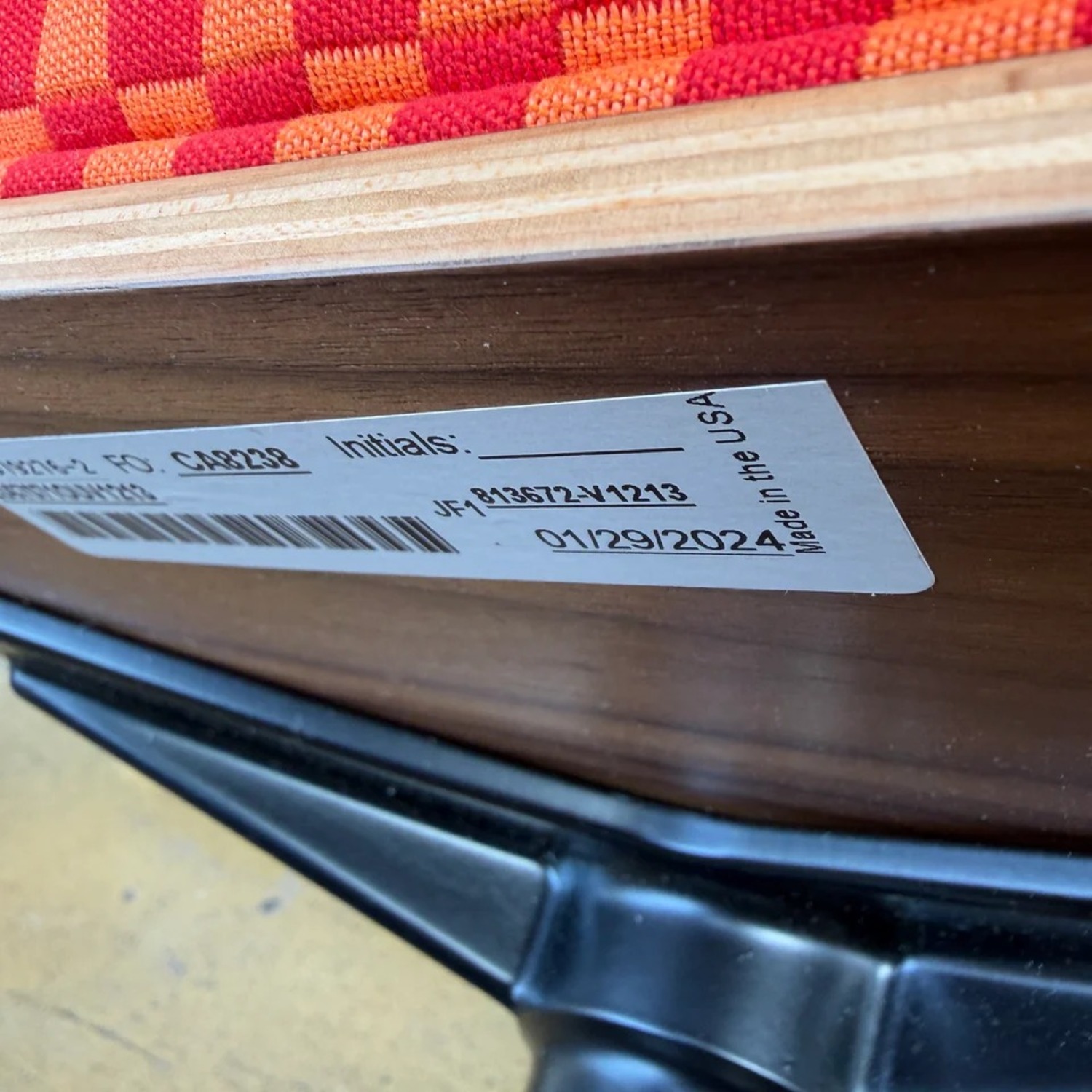 Herman Miller Eames Red Fabric Ottoman - image-2