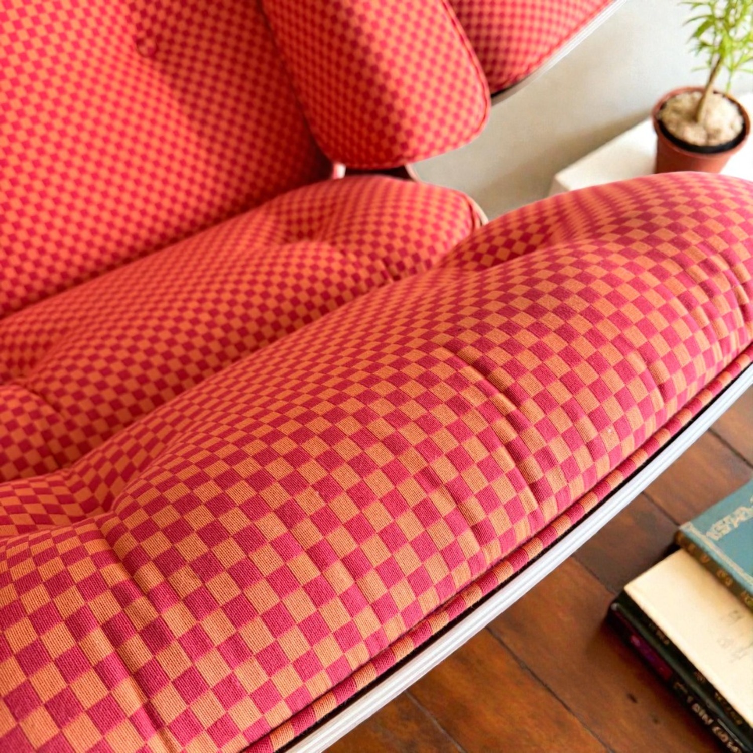 Herman Miller Eames Red Fabric Ottoman - image-4