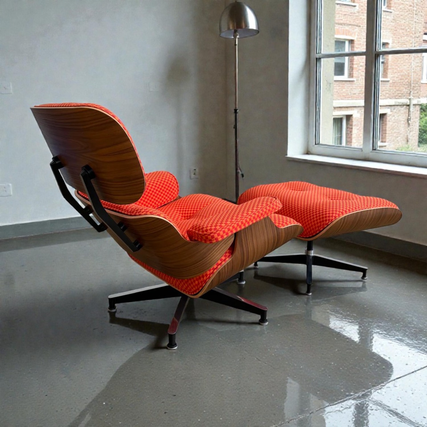 Herman Miller Eames Red Fabric Ottoman - image-6