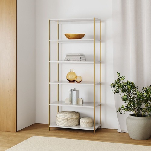 Used West Elm Zane Wide Bookshelf for sale on AptDeco
