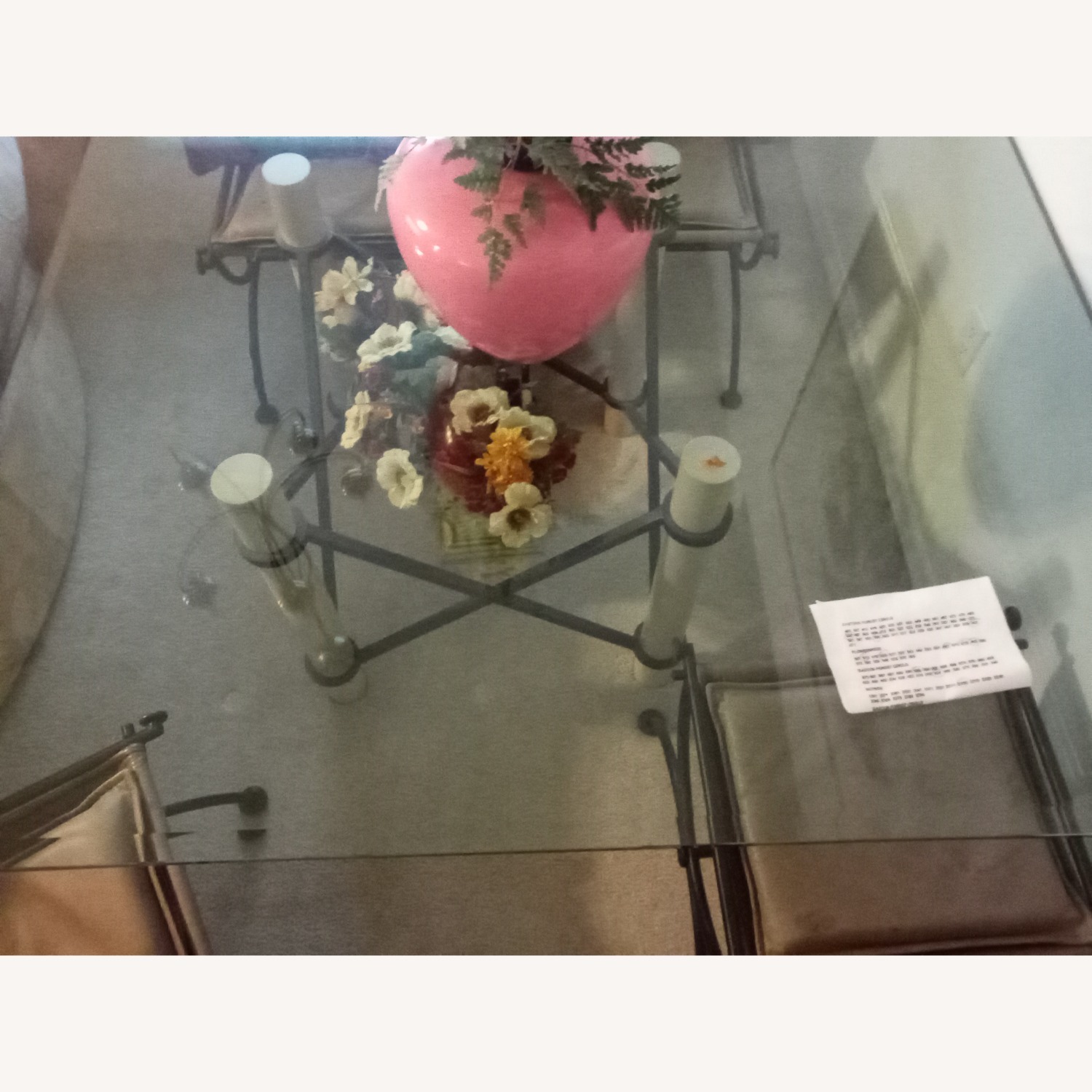 Dark Gray Metal Dining Table - image-4