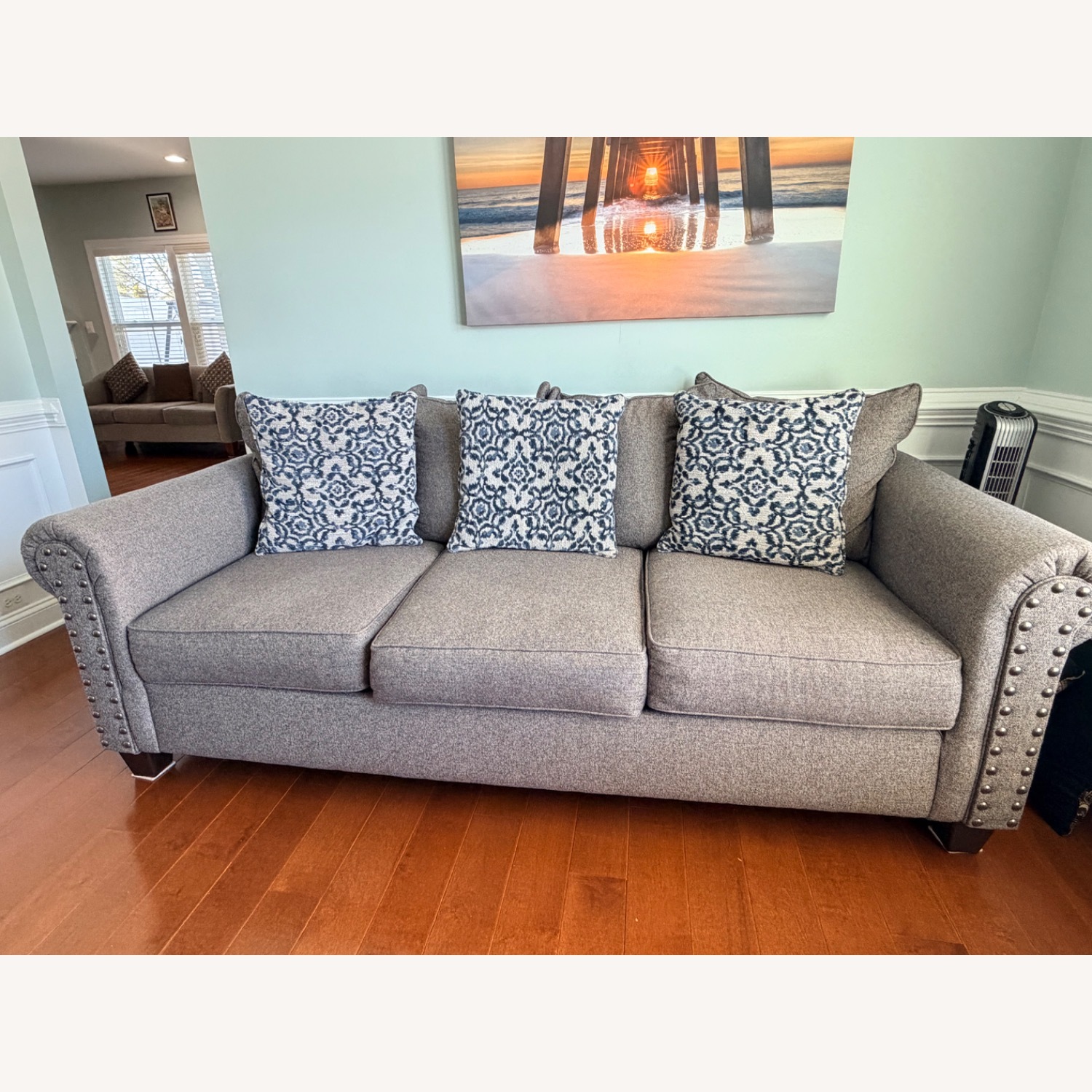 Raymour & Flanigan Light Gray 3+ Piece Sectional - image-2