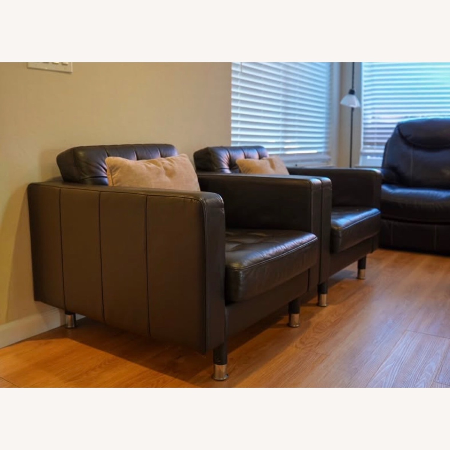 IKEA Morabo Leather Armchairs, Set of 2 - image-2