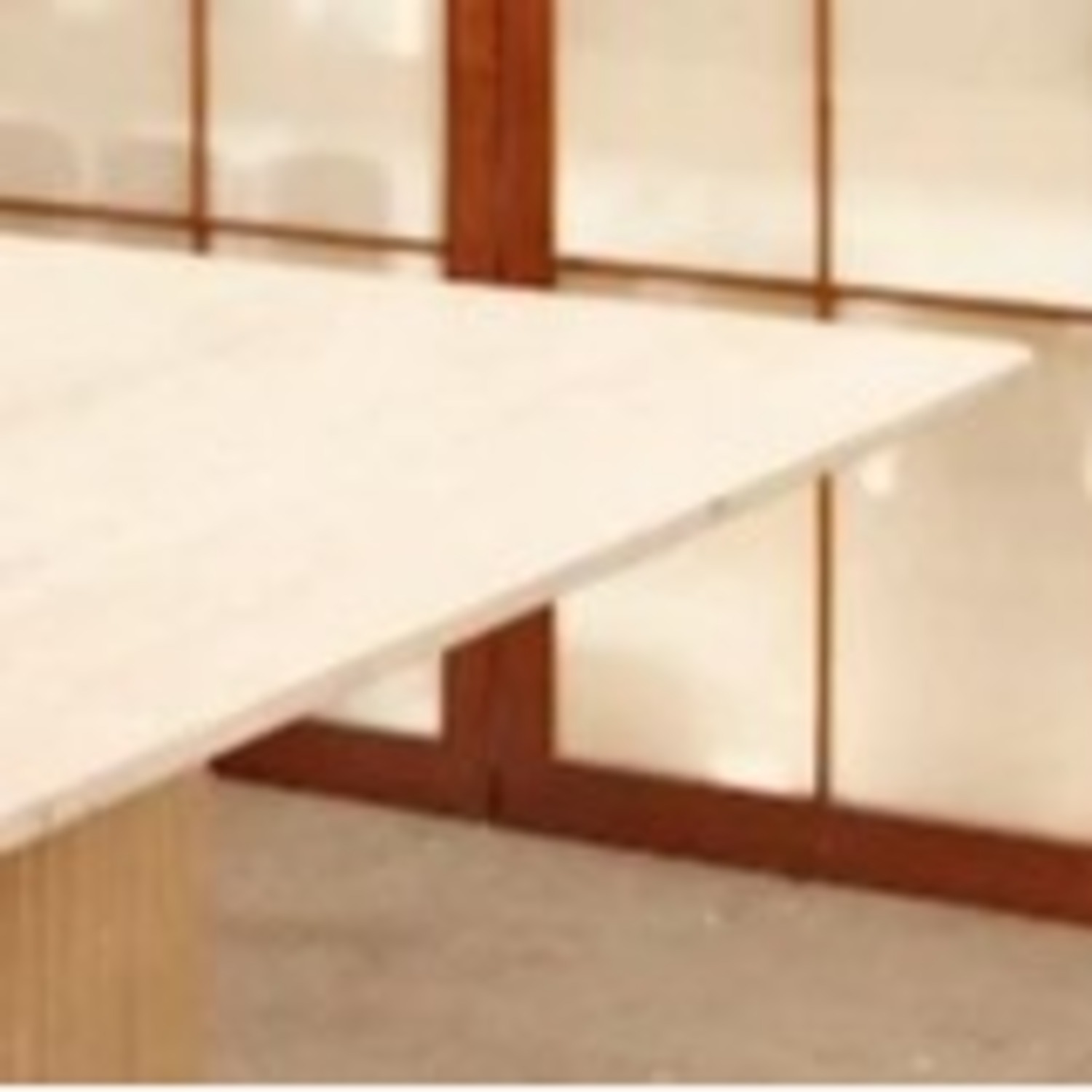 Vintage Stone Travertine Dining Table - image-2