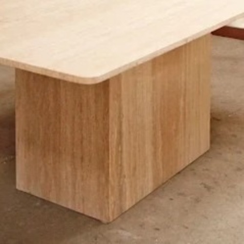 Used Vintage Stone Travertine Dining Table for sale on AptDeco