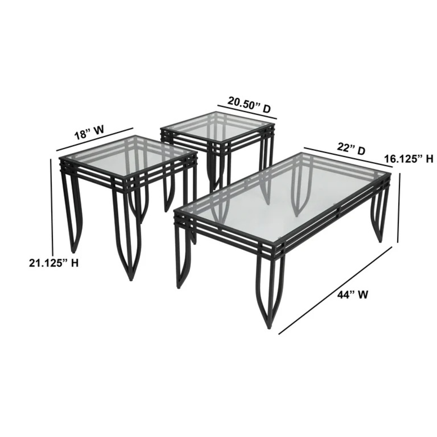 Ashley Furniture Black Glass Coffee Table - image-3