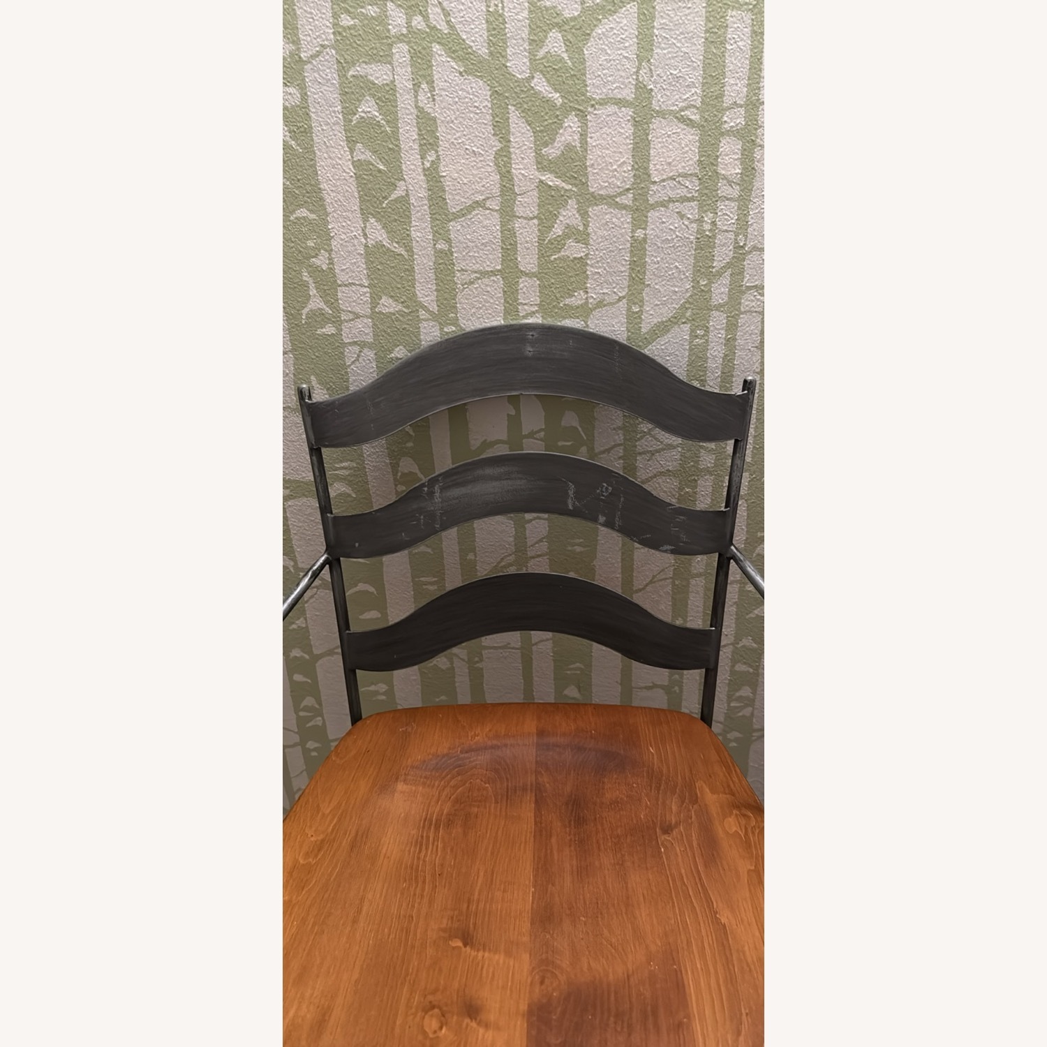 Ethan Allen Brown Wood/Metal Stools - image-6