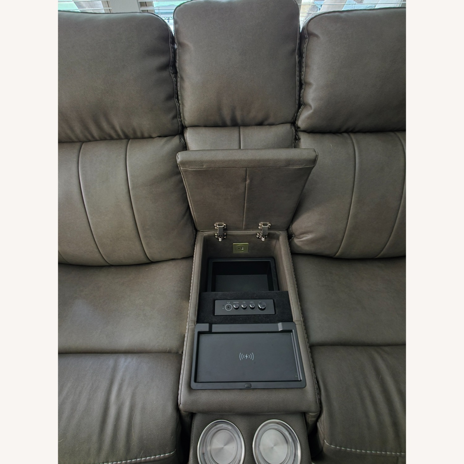 Dark Gray Loveseat - image-2