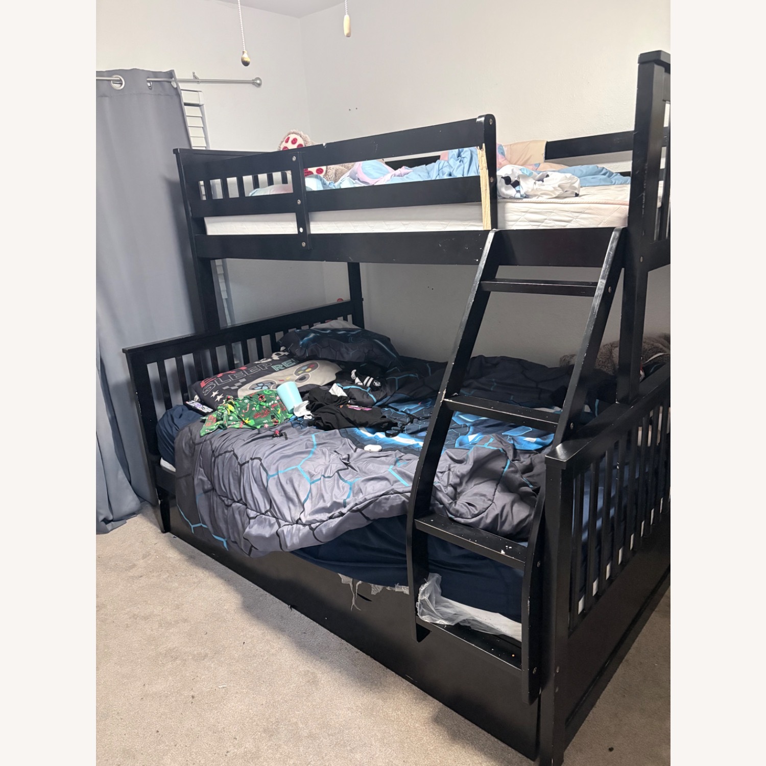 Ashley Furniture Dark Brown Wood Bunk Bed - image-2